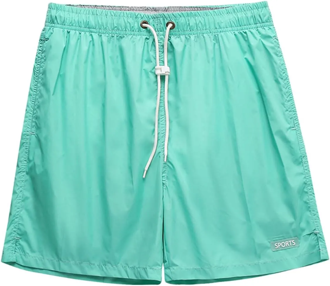 Summer Quick Dry Athletic Shorts for Men Casual Elastic Waisted Drawstring Shorts Loose Fit Running Workout Shorts