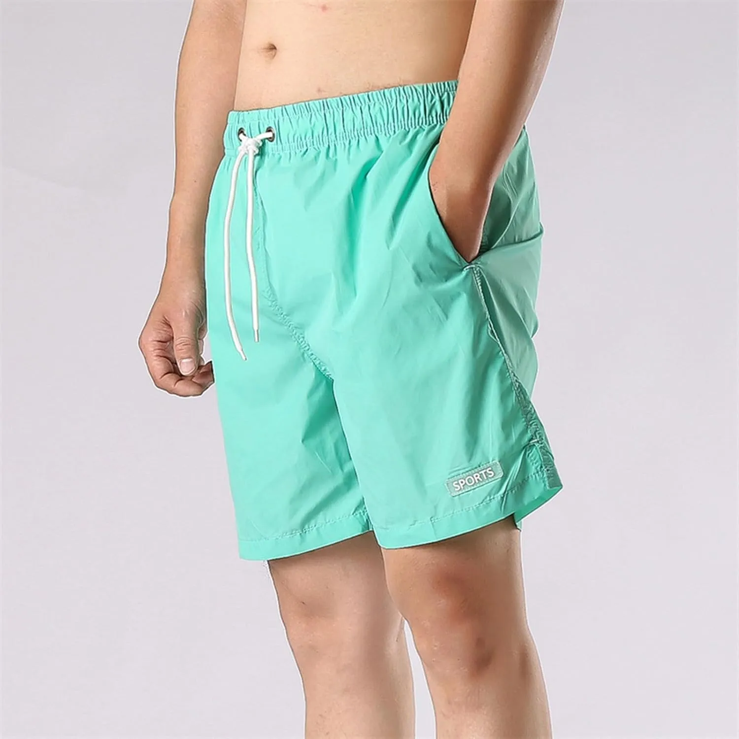 Summer Quick Dry Athletic Shorts for Men Casual Elastic Waisted Drawstring Shorts Loose Fit Running Workout Shorts
