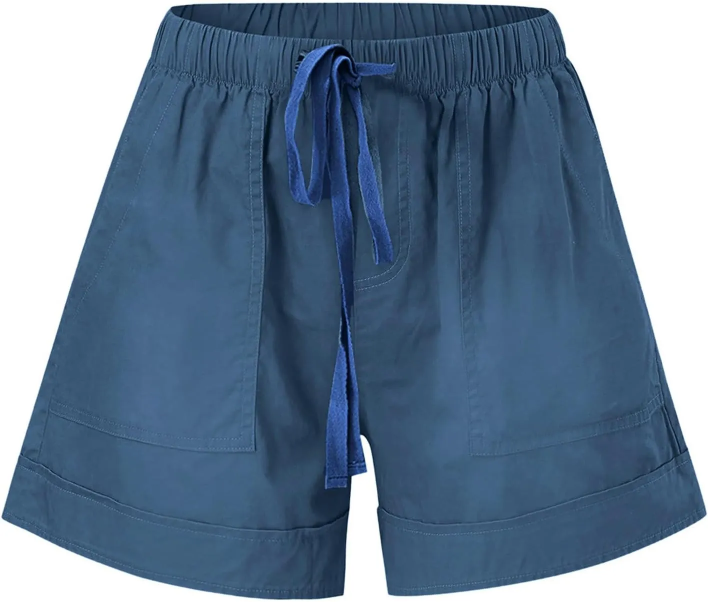 Summer Shorts for Women Casual Drawstring High Waisted Shorts Trendy Lightweight Beach Lounge Shorts with Pockets