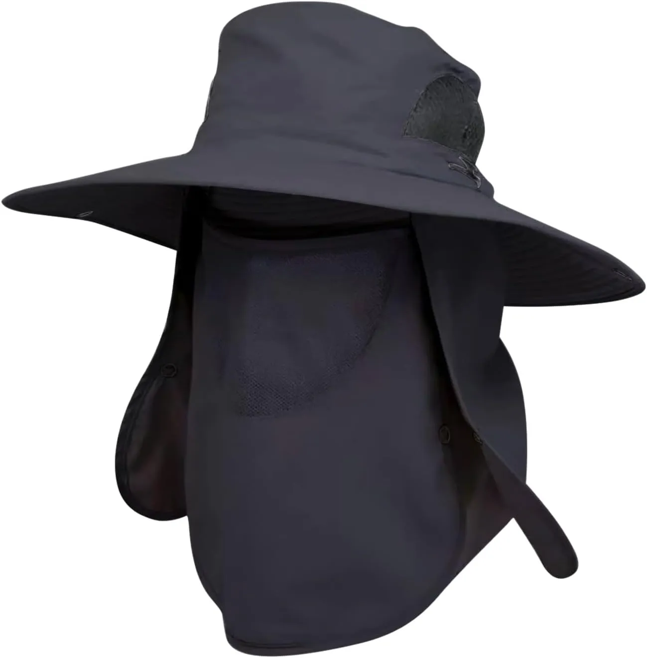 Sun Hats for Women Gardening Hat Wide Brim Beach Removable Breathable Cotton Summer Hat with Fold-Up Brim
