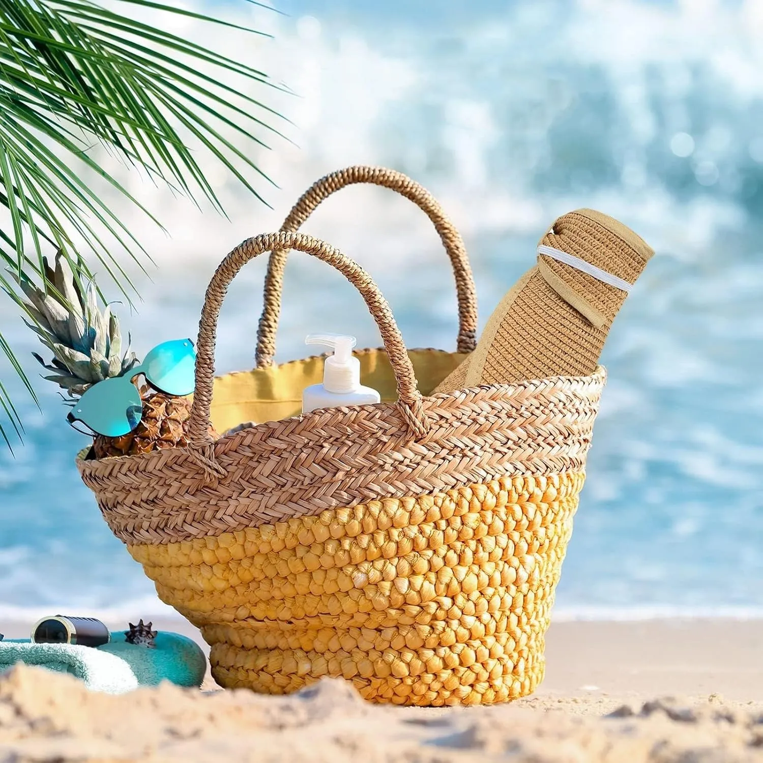 Sun Visor Hats for Women Wide Brim Roll Up Ponytail Summer Beach Hat UPF Packable Foldable Cute Beach Hats