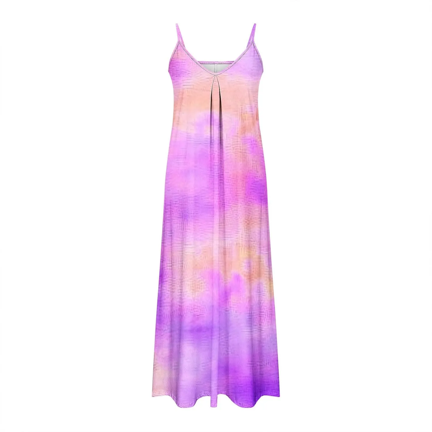 Sundresses for Women Spring Dresses V Neck Summer Flowy Maxi Dress Elegant Casual Sleeveless Beach Sundress