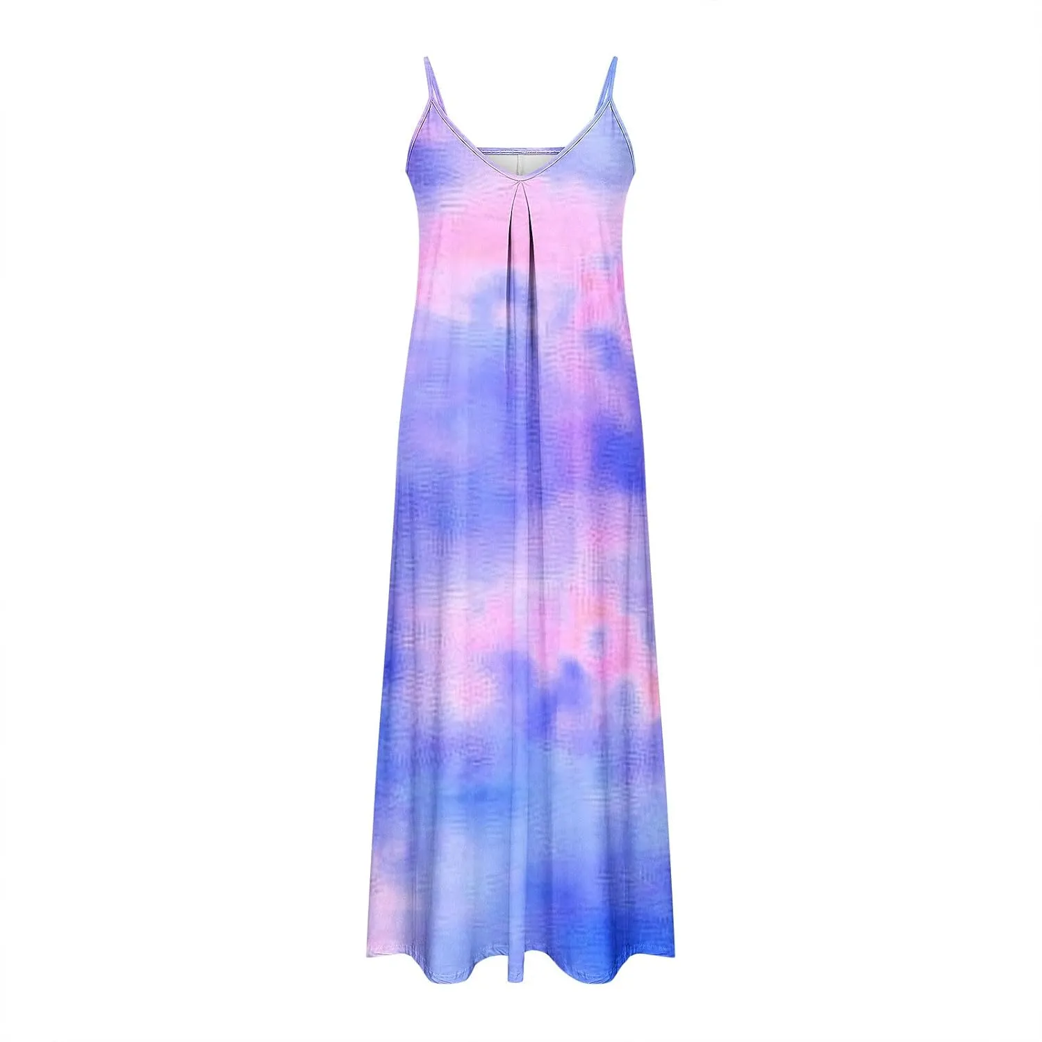 Sundresses for Women Spring Dresses V Neck Summer Flowy Maxi Dress Elegant Casual Sleeveless Beach Sundress