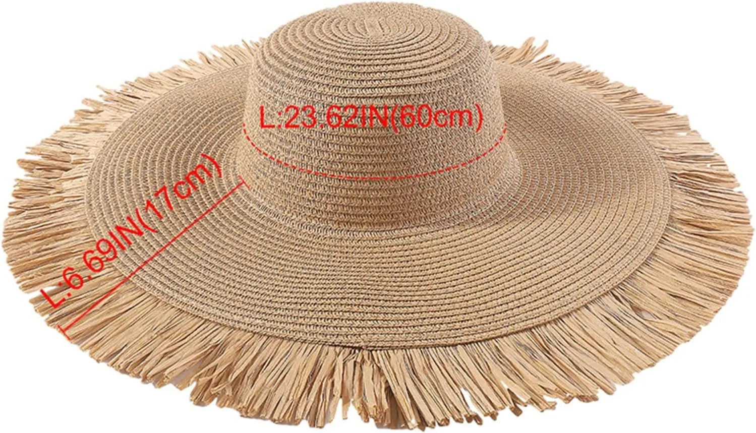 Sunvisor Hat Womens Fringe Bohemian Boho Wide Brim Women Visor Hats for Summer Straw Beach Hats Packable Wide Brimmed