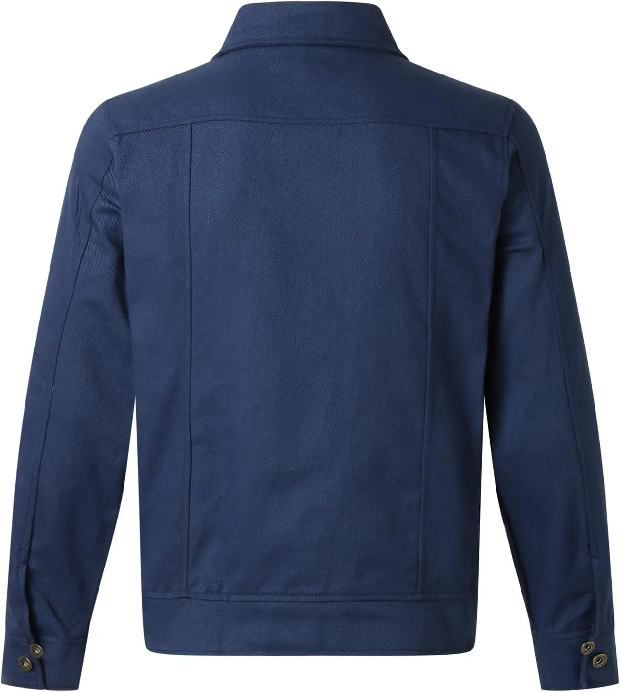 SUWBMHWE Men's Casual Classic Denim Jacket Military Jackets Slim Fit Fashion Jean Coat Button Down Cowboy Coats