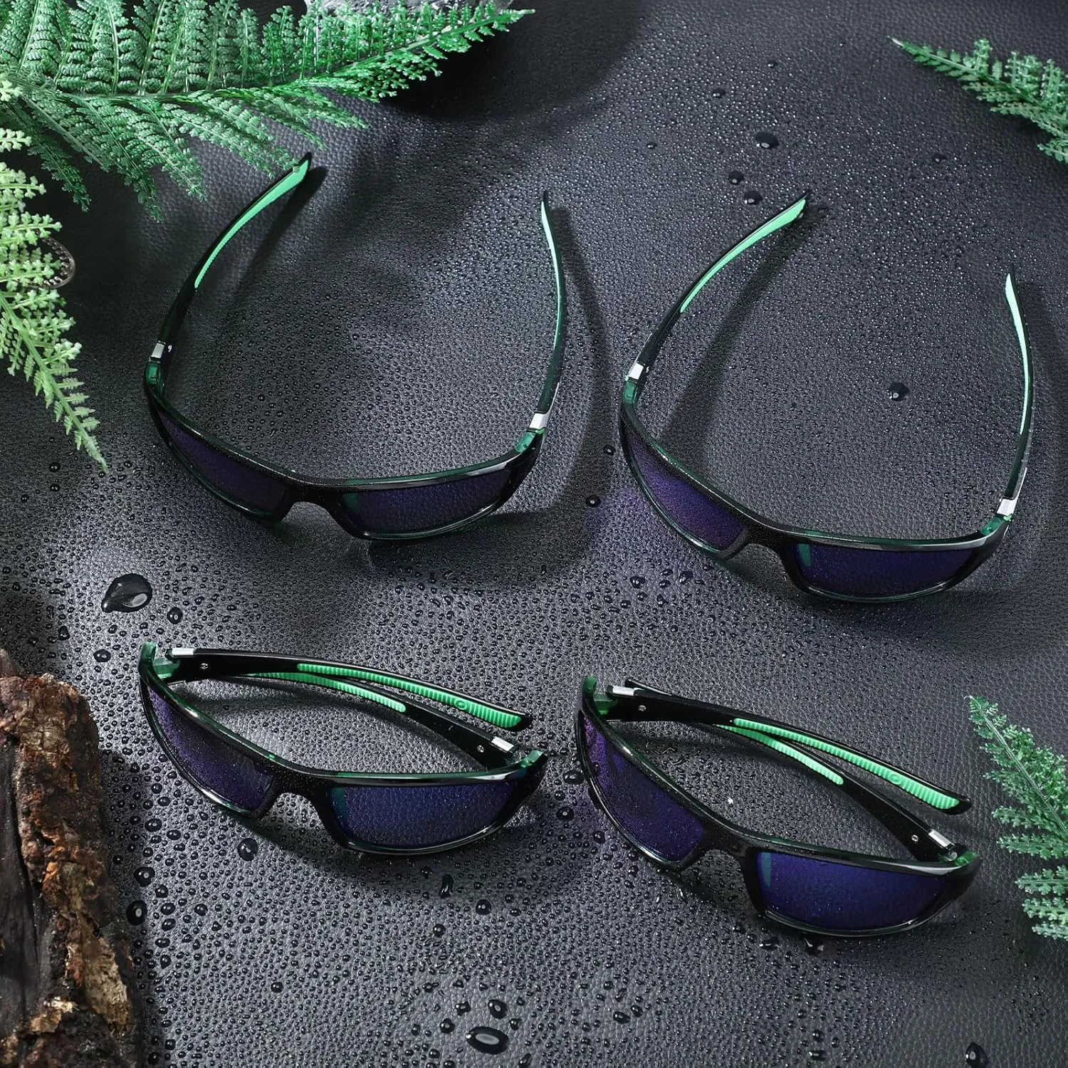 TOODOO 4 Pairs Men Polarized Sunglasses with UV Protection Driving Glasses Sports for Sport Outdoor Activities