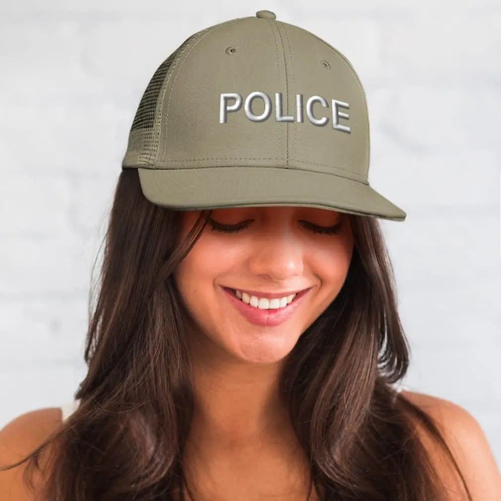 Trucker Hat Baseball Cap Police Block Style Cotton Dad Hats for Men & Women
