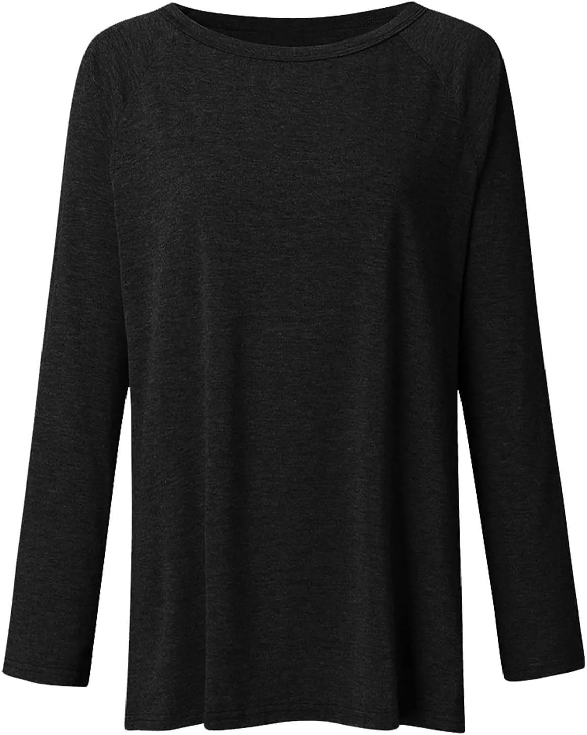 Tunic Tops for Women Loose Fit Dressy Long Sleeve Crew Neck T Shirts Oversized Casual Blouse Swing Flare Pullover