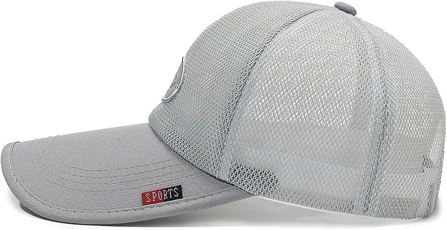 Unisex Breathable Full Mesh Hat Summer Mesh Baseball Cap Trucker Hat Baseball Cap for Men Women Outdoor Sports