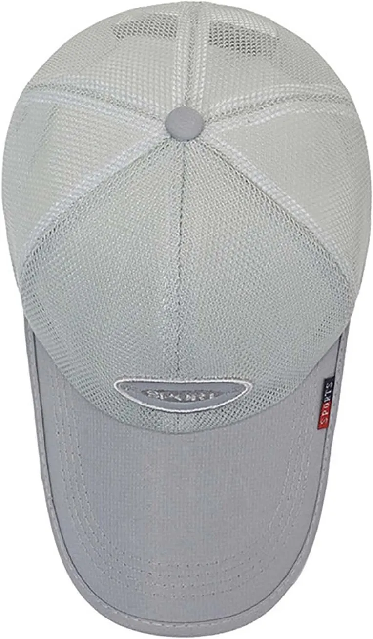 Unisex Breathable Full Mesh Hat Summer Mesh Baseball Cap Trucker Hat Baseball Cap for Men Women Outdoor Sports