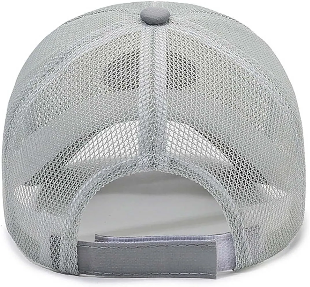 Unisex Breathable Full Mesh Hat Summer Mesh Baseball Cap Trucker Hat Baseball Cap for Men Women Outdoor Sports