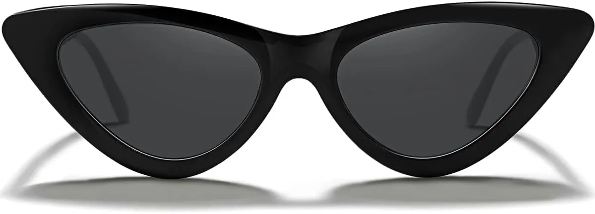 Vintage Cat Eye Sunglasses for Women Classic Retro Narrow Cateye Shades UV400 Protection Sun Glasses Sunnies