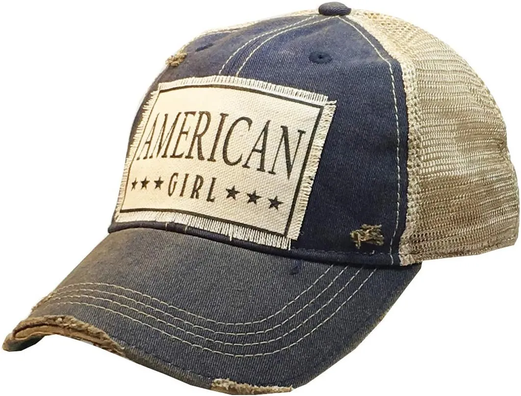 Vintage Life Funny Hats for Women and Girls, Distressed Trucker Baseball Cap with Sayings