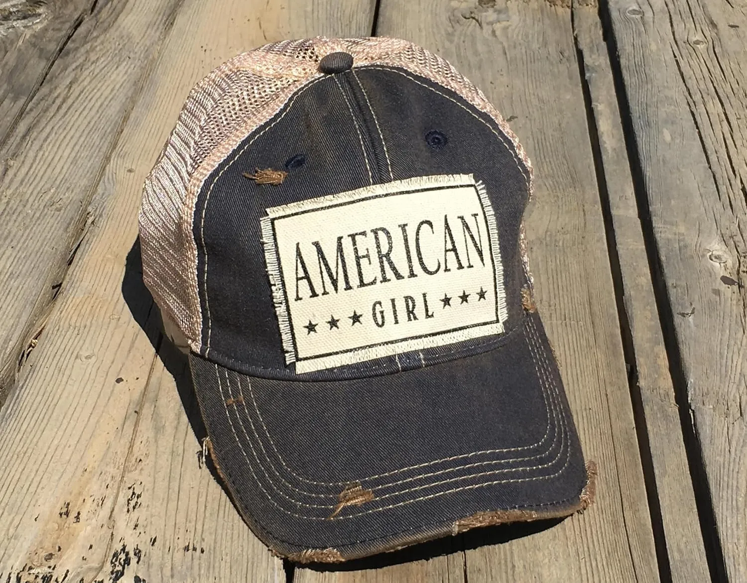 Vintage Life Funny Hats for Women and Girls, Distressed Trucker Baseball Cap with Sayings