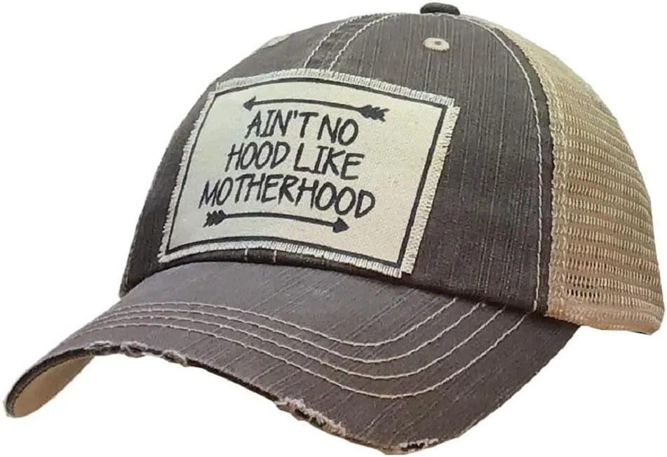 Vintage Life Funny Hats for Women and Girls, Distressed Trucker Baseball Cap with Sayings