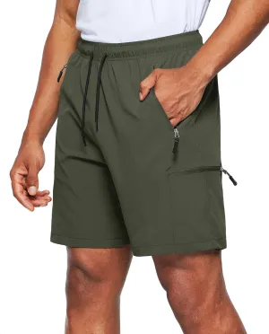 Viodia Men's Hiking Cargo Shorts Stretch Quick Dry Lightweight Shorts for Men Fishing Athletic Shorts with Pockets