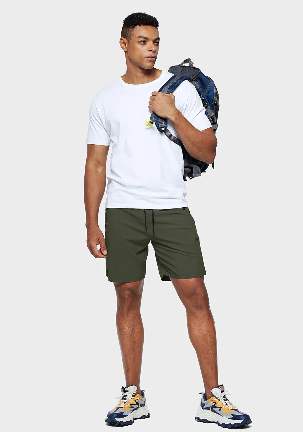 Viodia Men's Hiking Cargo Shorts Stretch Quick Dry Lightweight Shorts for Men Fishing Athletic Shorts with Pockets