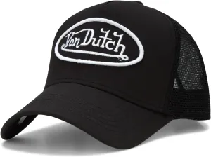 Von Dutch Unisex Trucker Hat - Curved Bill Mesh Back Retro Classic Adjustable Snapback Baseball Cap for Men and Women