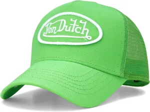 Von Dutch Unisex Trucker Hat - Curved Bill Mesh Back Retro Classic Adjustable Snapback Baseball Cap for Men and Women