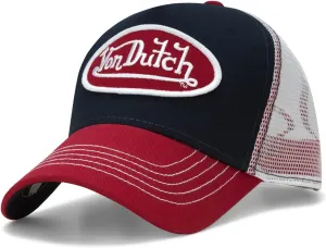 Von Dutch Unisex Trucker Hat - Curved Bill Mesh Back Retro Classic Adjustable Snapback Baseball Cap for Men and Women