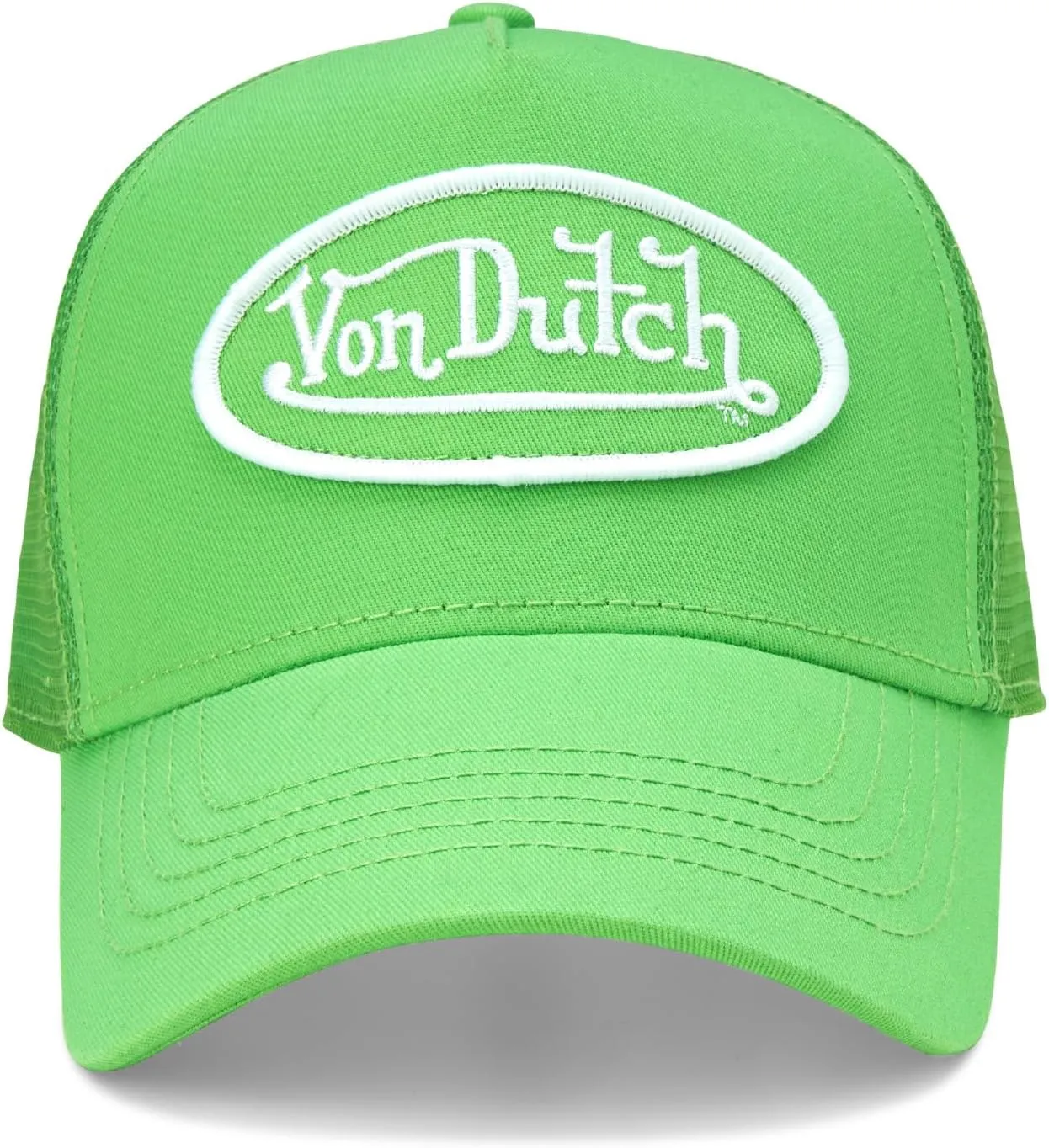 Von Dutch Unisex Trucker Hat - Curved Bill Mesh Back Retro Classic Adjustable Snapback Baseball Cap for Men and Women