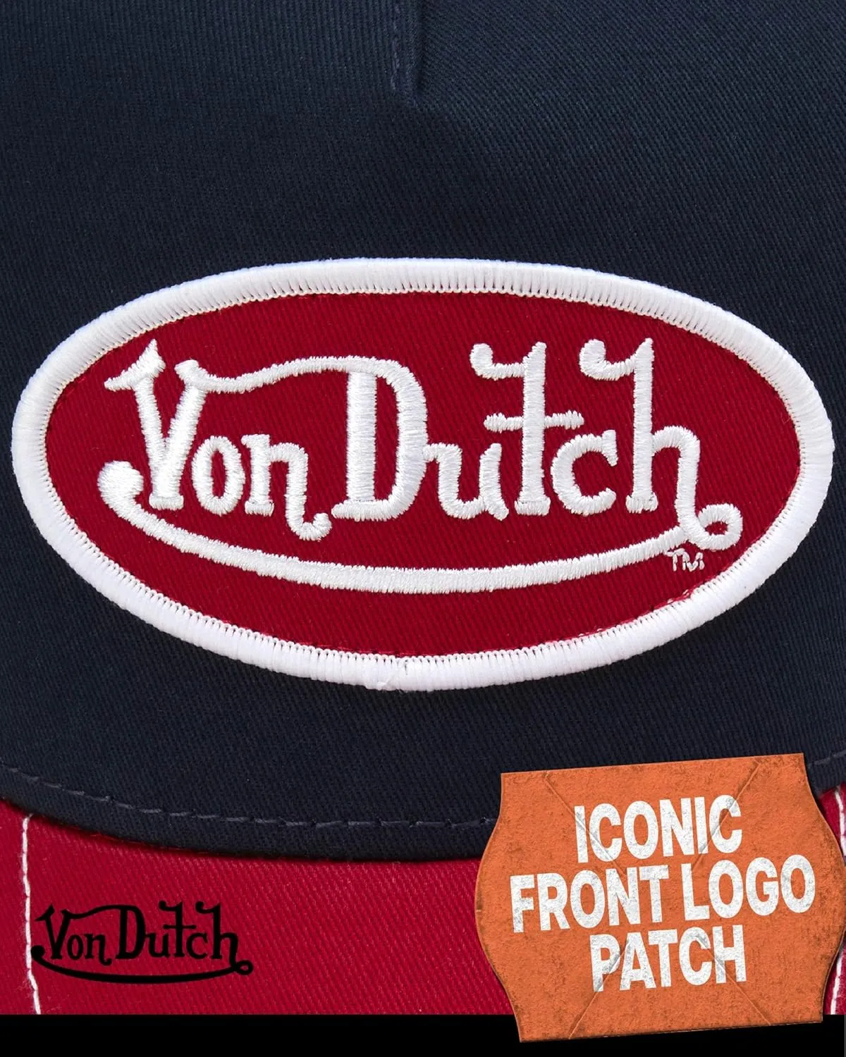 Von Dutch Unisex Trucker Hat - Curved Bill Mesh Back Retro Classic Adjustable Snapback Baseball Cap for Men and Women