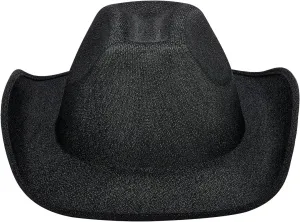 Western Cowboy Hat for Women Y2K Shiny Halloween Cowgirl Hat Wide Brim Sun Hat Carnival Rave Party Costume Dress Up