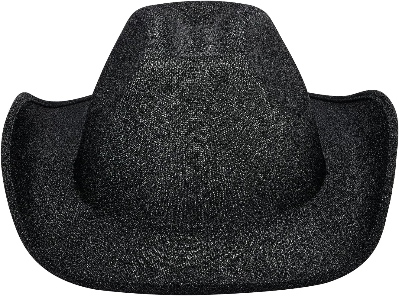 Western Cowboy Hat for Women Y2K Shiny Halloween Cowgirl Hat Wide Brim Sun Hat Carnival Rave Party Costume Dress Up