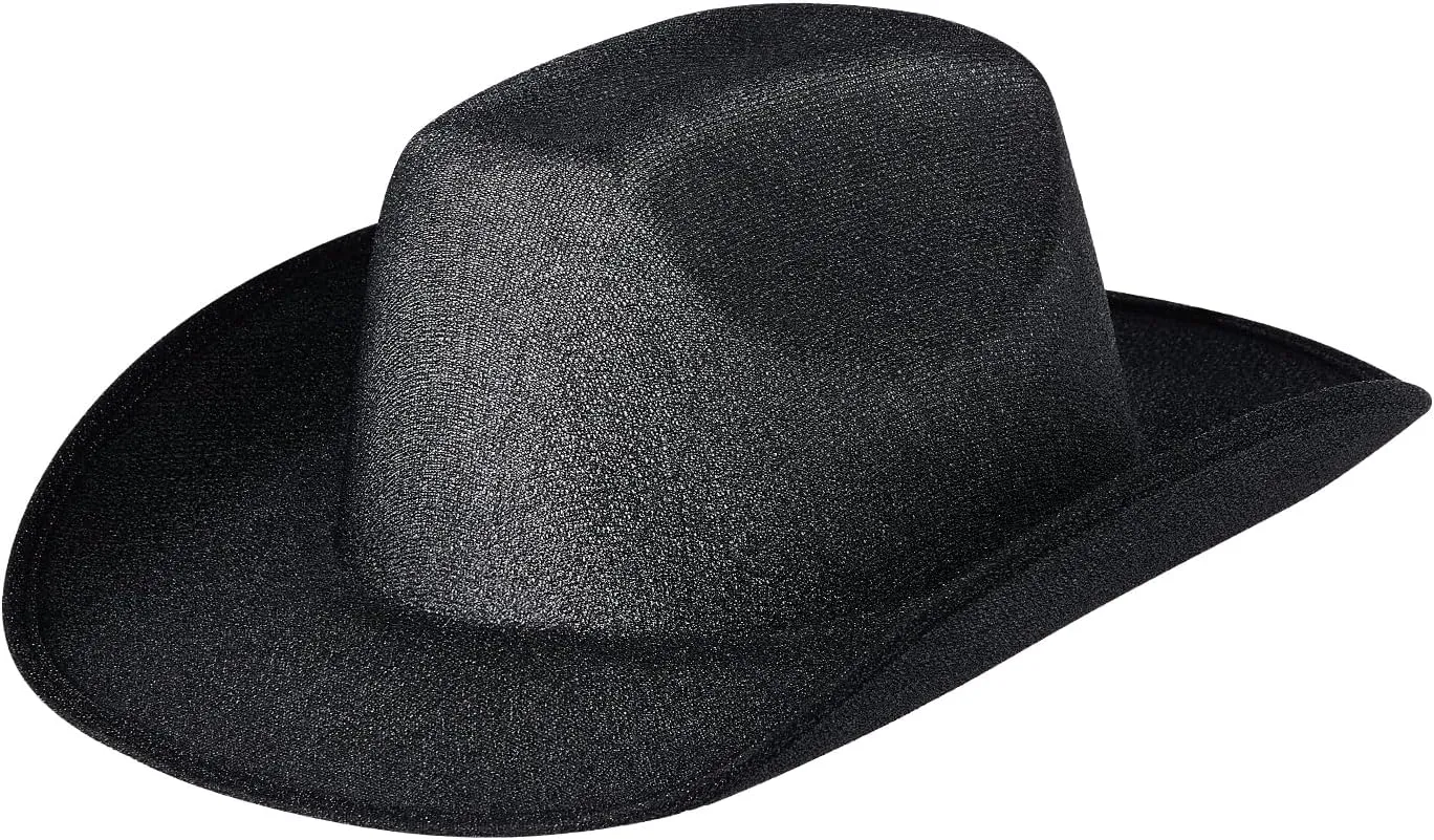 Western Cowboy Hat for Women Y2K Shiny Halloween Cowgirl Hat Wide Brim Sun Hat Carnival Rave Party Costume Dress Up