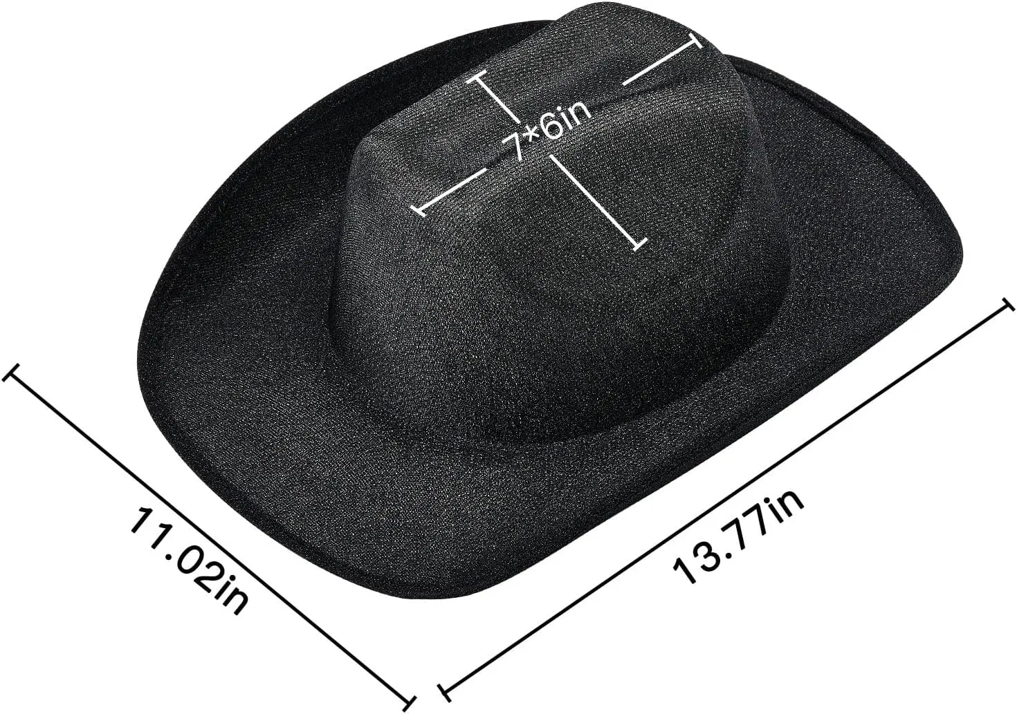 Western Cowboy Hat for Women Y2K Shiny Halloween Cowgirl Hat Wide Brim Sun Hat Carnival Rave Party Costume Dress Up
