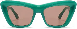willochra Cat Eye Sunglasses for Women, Oversized Fashion Vintage Square Eyewear Classic Men's Driving Goggles UV Protection