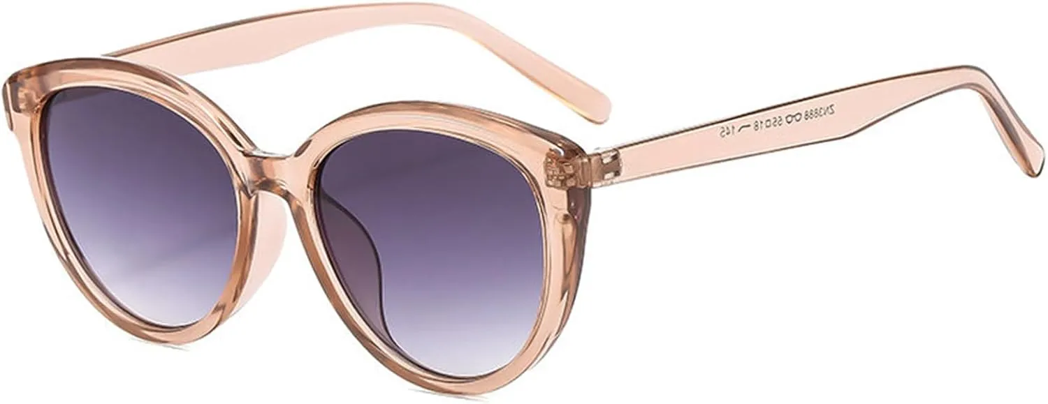 willochra Vintage Cat Eye Sunglasses Women 90s Classic Round Sun Glasses Retro Shades Fashion Gradient Sunglasses