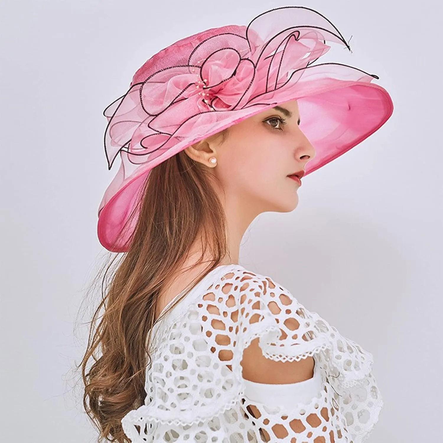 Women Church Hats for Women Fancy Tea Party Hats Wedding Fascinator Summer Travle Cap