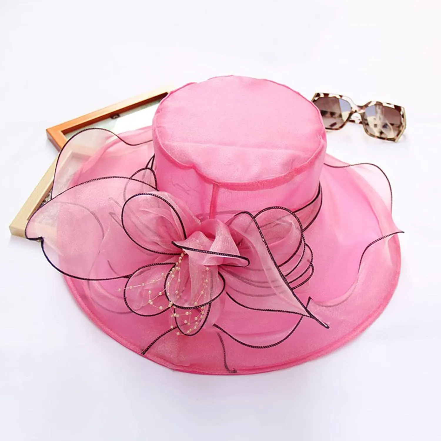 Women Church Hats for Women Fancy Tea Party Hats Wedding Fascinator Summer Travle Cap