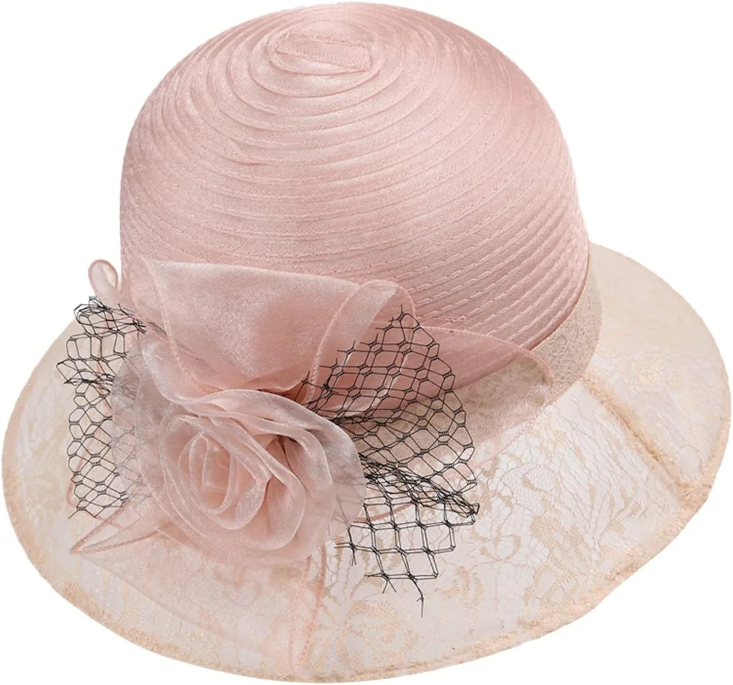 Women 𝐊entucky Church 𝐃erby Hat Church Organza Fascinator Wedding Tea Party Hats Wide Brim Sun Caps