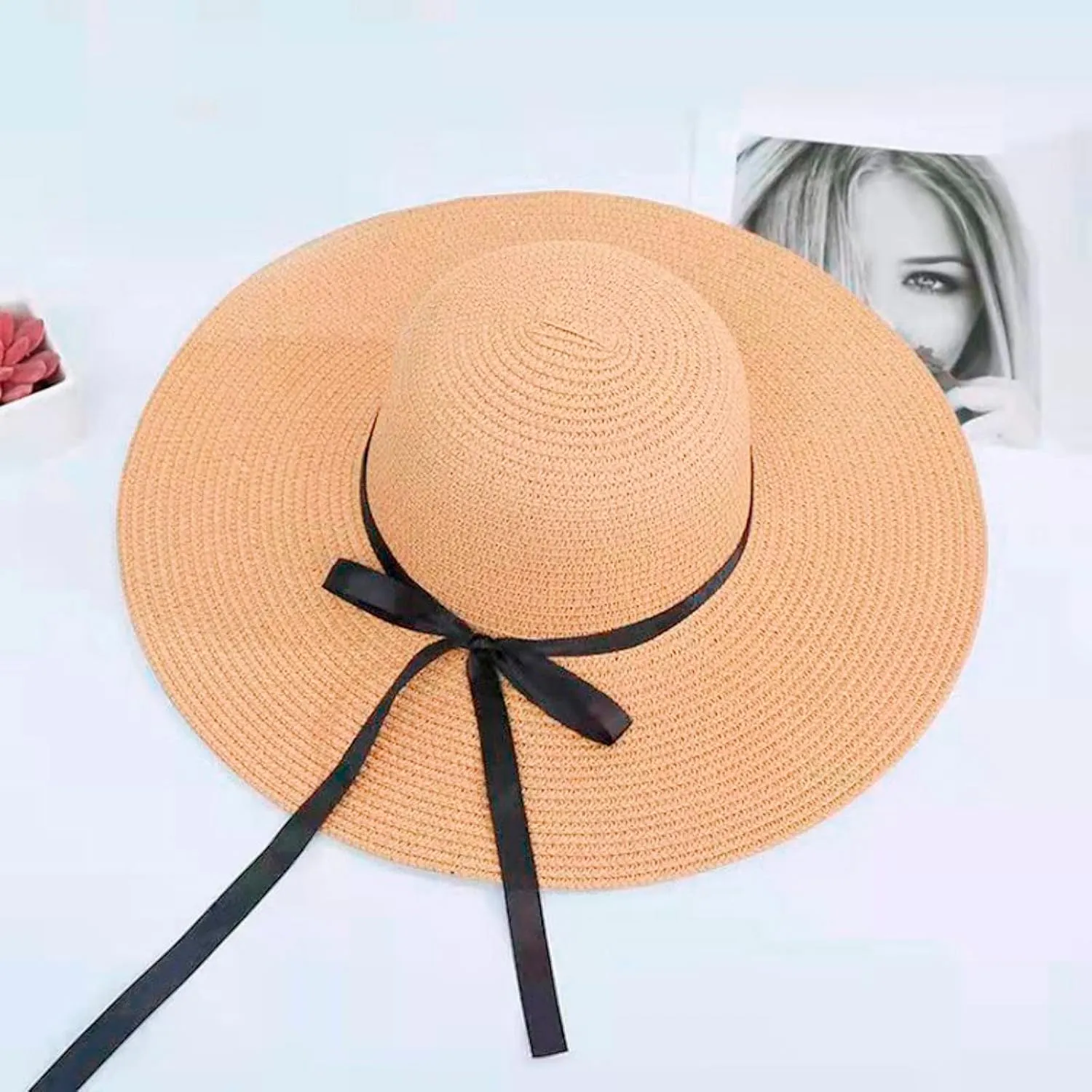 Women Foldable Sun Hats Summer Ladies Roll up Beach Vintage UPF 50 Floppy Packable Wide Brim for Women