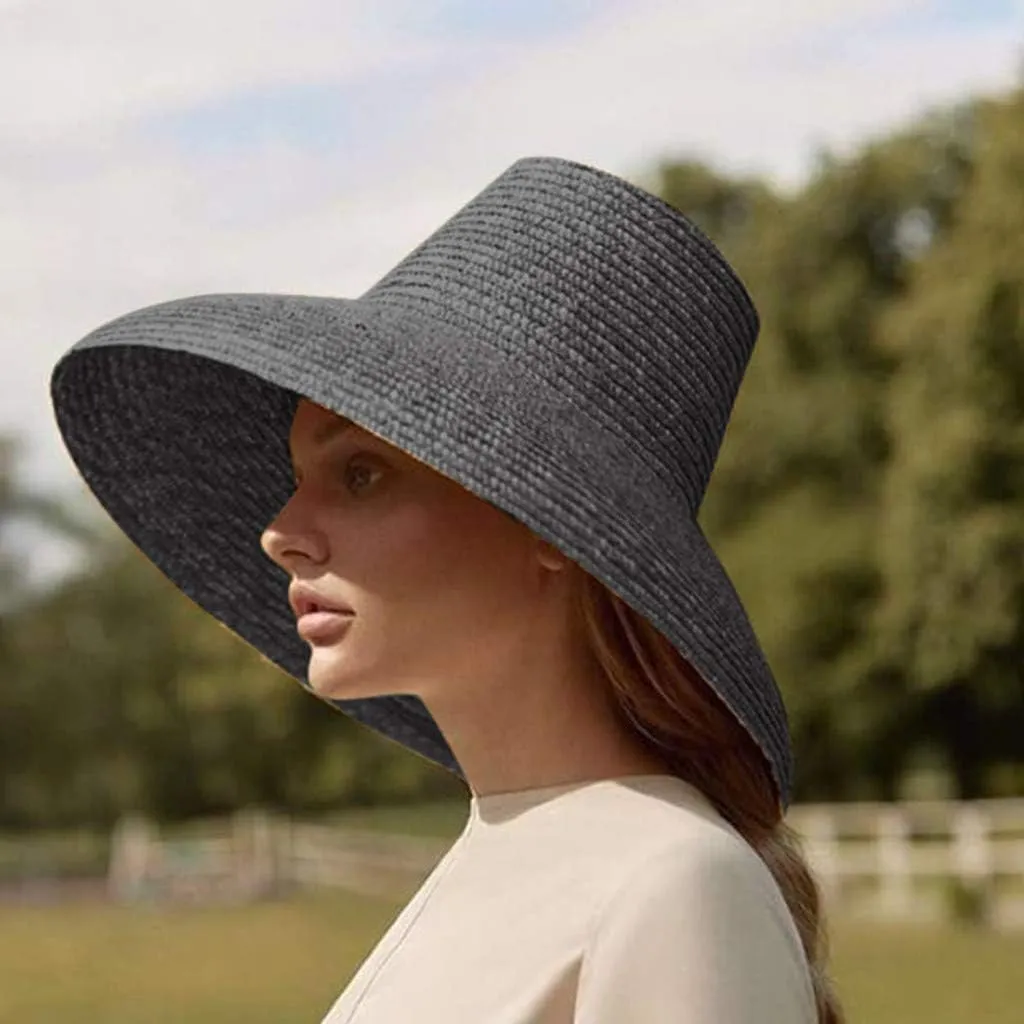 Women Hats Sun with Womens for Summer Wide Straw Beach Wind Brim Sun Lanyard Hat Baseball Caps Blank Hat