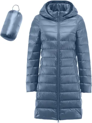 Women Puffer Jacket Reversible Fall and Winter Fashion Warm Quilted Long Hooded Padded Bubble Coat Snow Coats