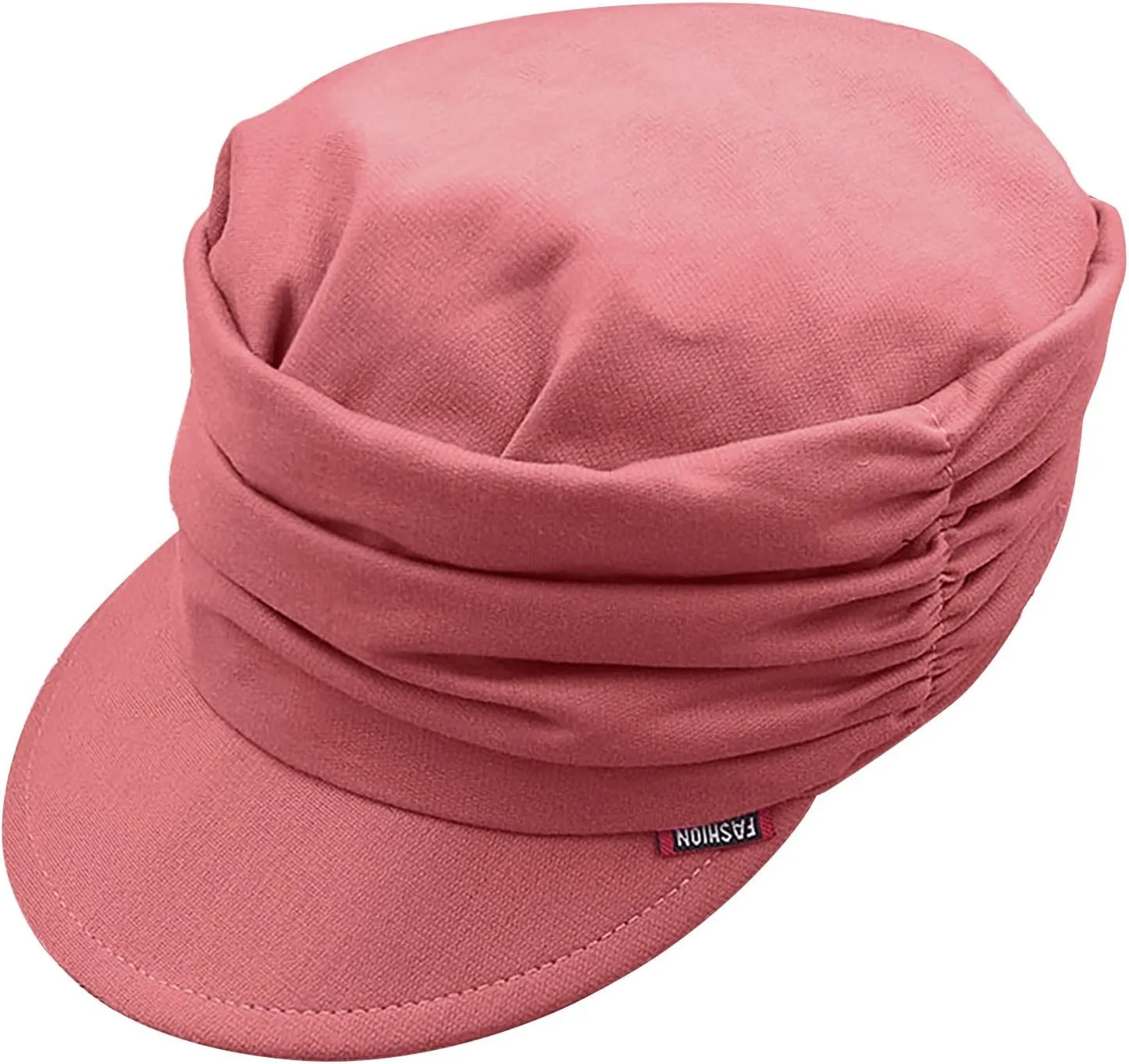 Women Ruched Tongue Dome Sun Hat Solid Color Soft Baseball Cap Stretch Lightweight Hat