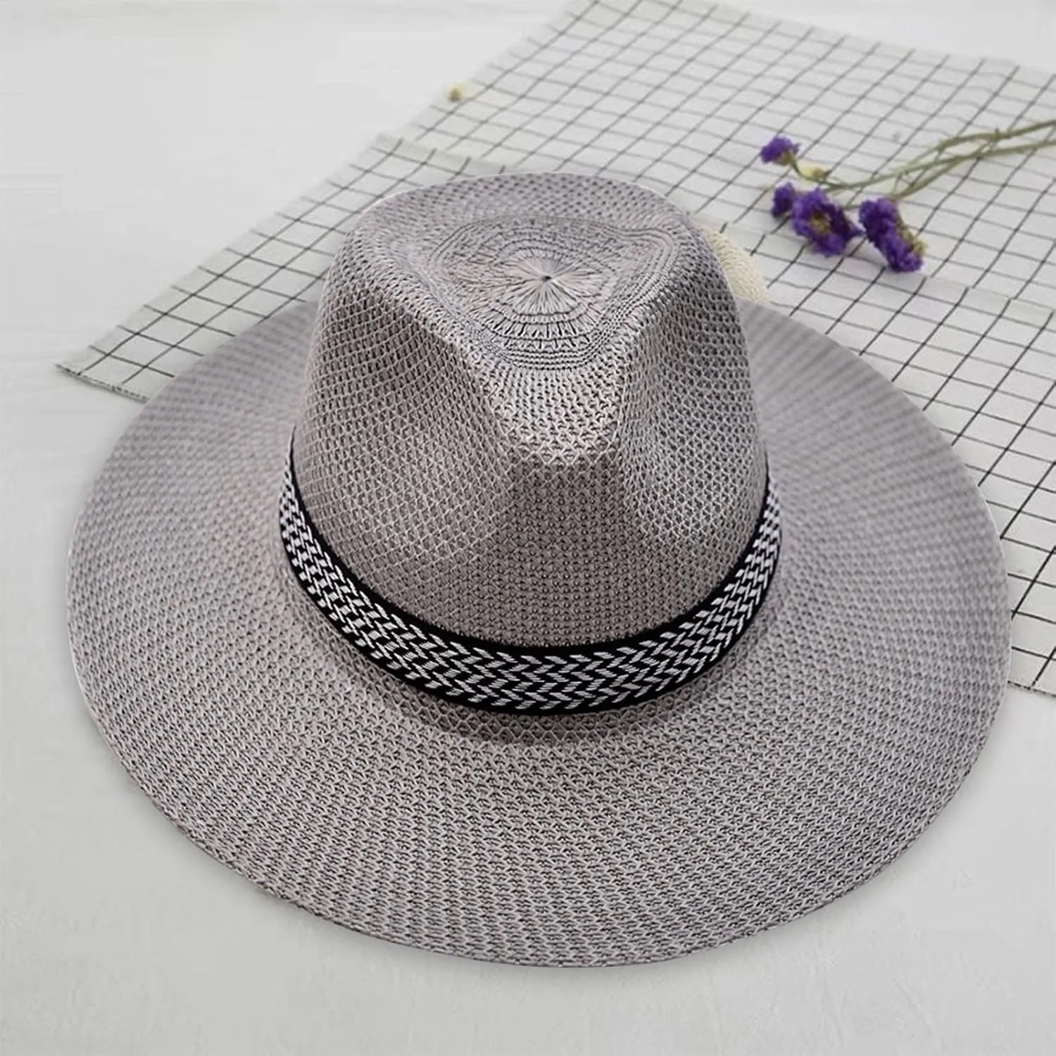 Women Sun Hat Summer Foldable Packable Wide Brim Summer Beach Hat Ladies Straw Hats with Brim Caps