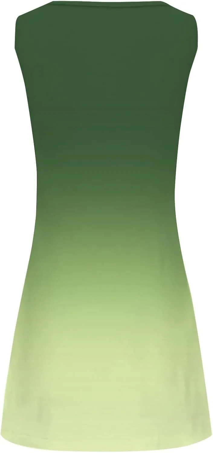 Women's Casual Summer Sleeveless Dress Sun Dresses for Women 2025 Vacation Beach Casual Summer Sundresses Sleeveless