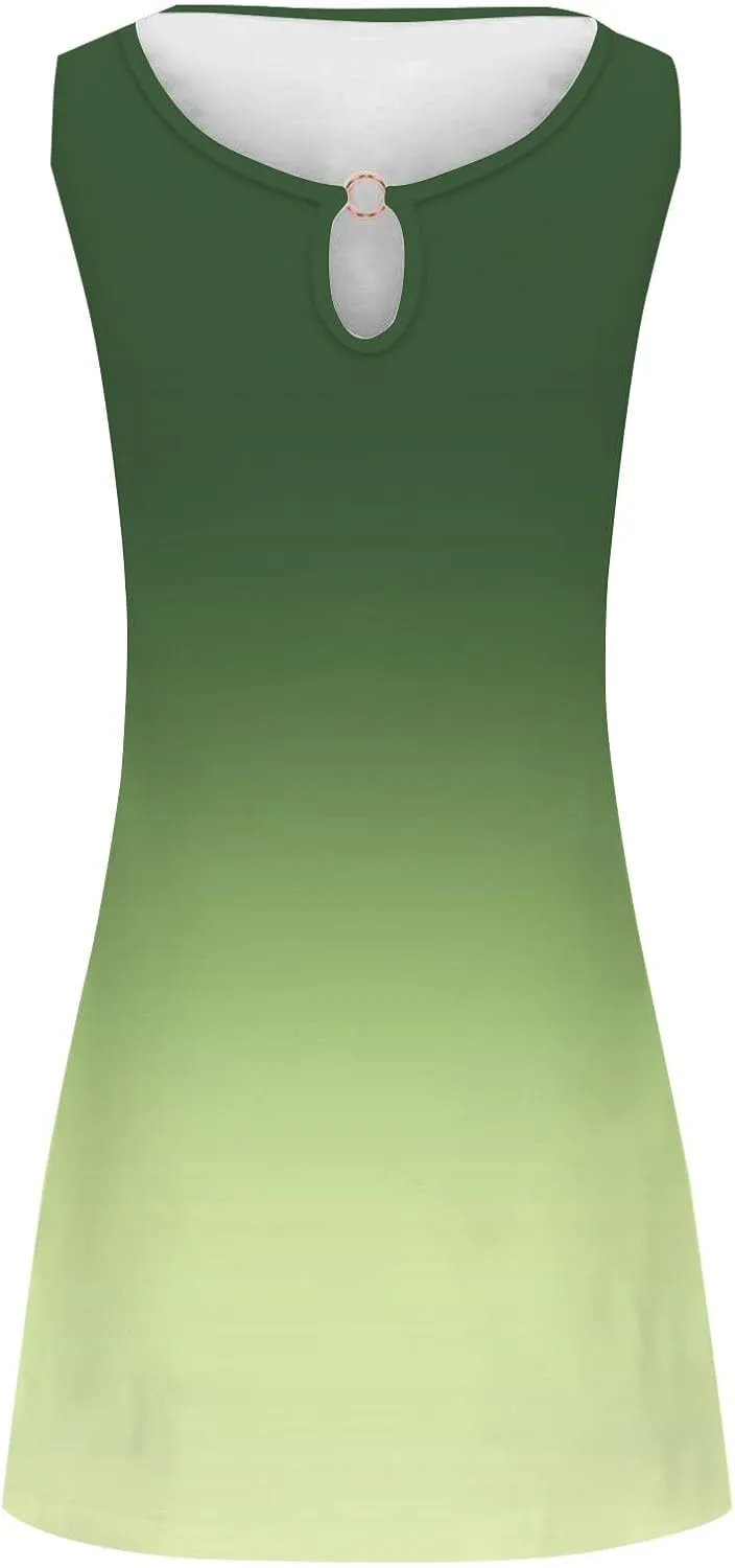 Women's Casual Summer Sleeveless Dress Sun Dresses for Women 2025 Vacation Beach Casual Summer Sundresses Sleeveless