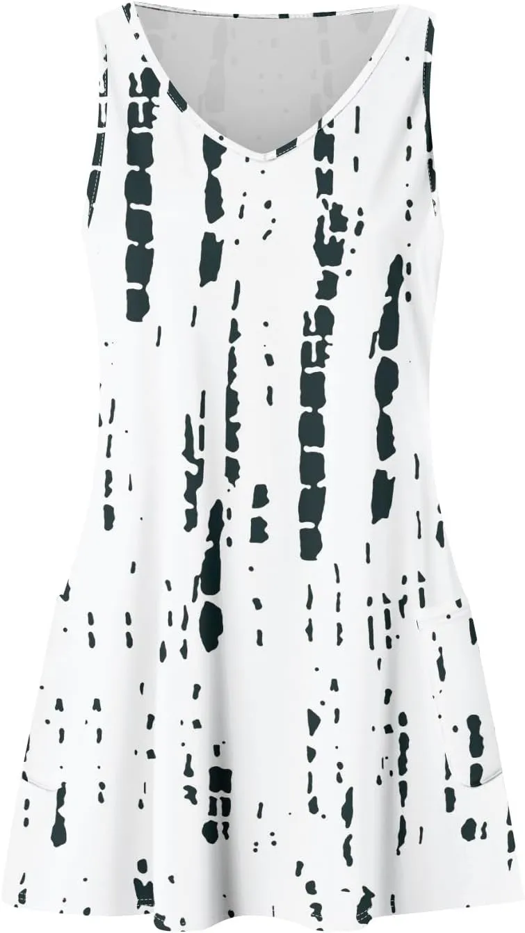 Women's Casual Sundress with Pockets Summer Boho Beach Dress Floral Blouses for Women T-Shirts Casual Dresses