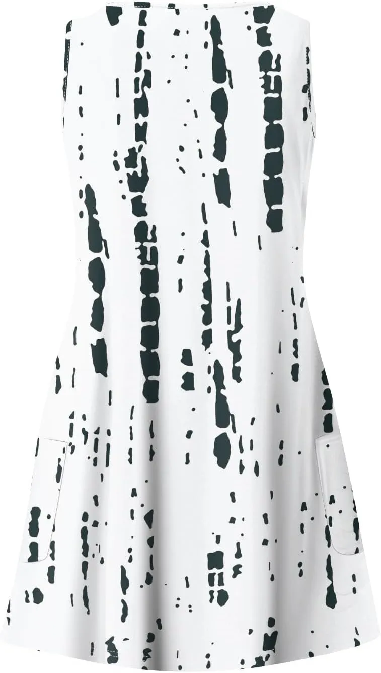 Women's Casual Sundress with Pockets Summer Boho Beach Dress Floral Blouses for Women T-Shirts Casual Dresses
