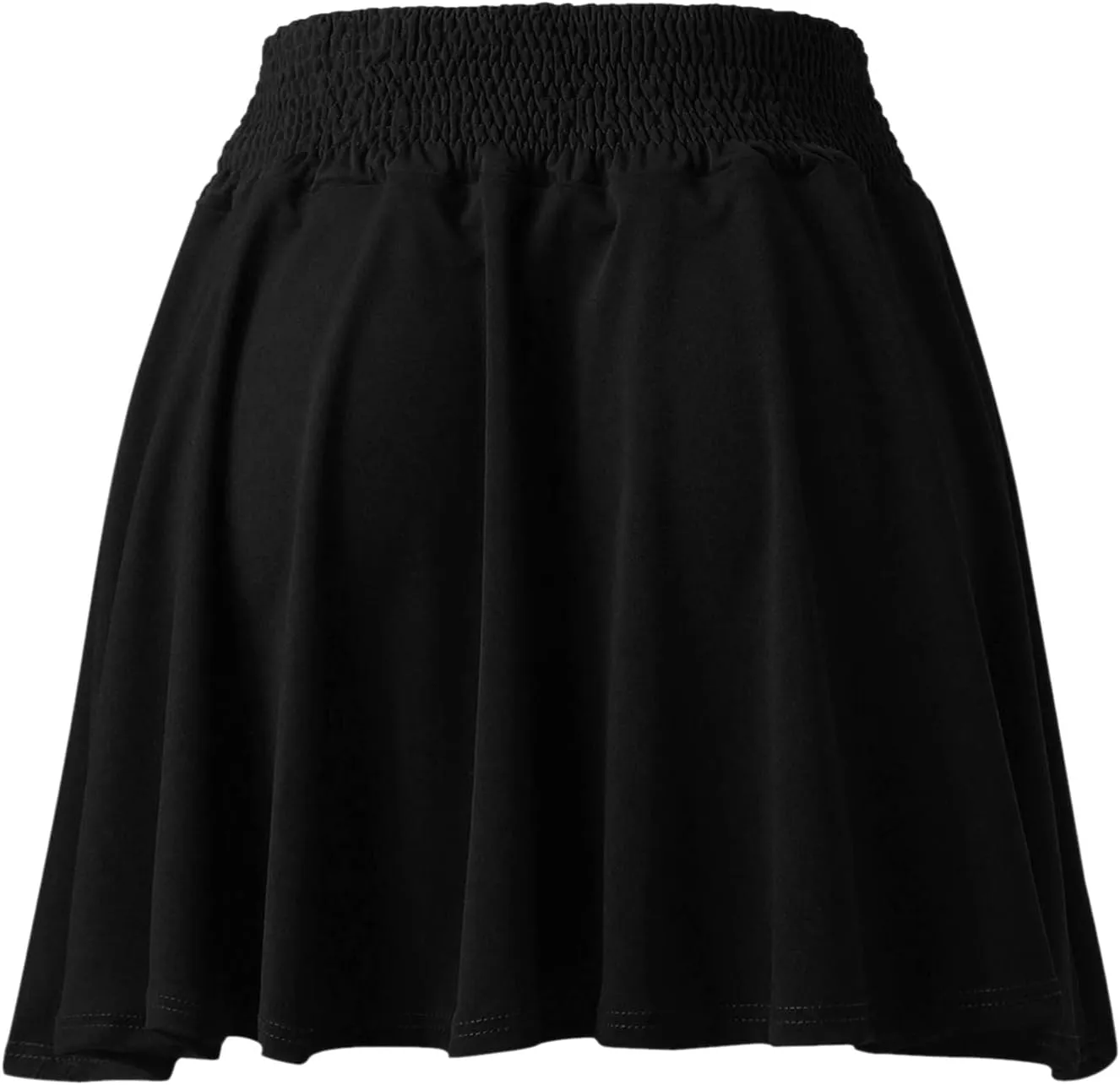 Womens Classic Elegant Pleated Skirt Casual Solid Color Mini Skirt High Waist Skater Skirt
