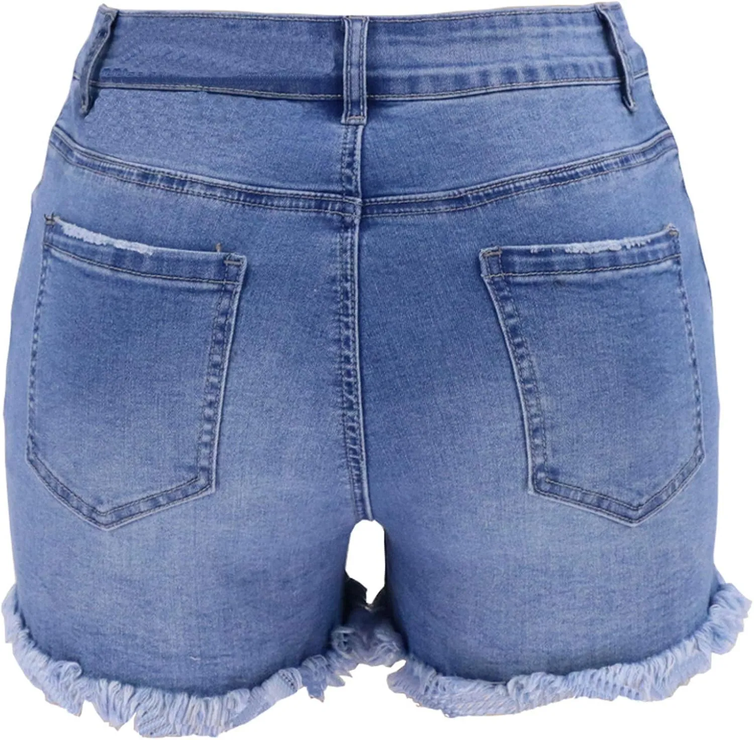 Womens High Waist Denim Jean Short Ripped Cut Off Stretchy Denim Hot Short Summer Jean Shorts