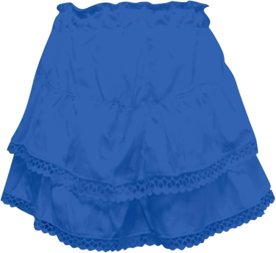 Women's Mini Skirts Pleated Skirt Lace Ruffles Short High Waisted Floral Layered Skirts Sundresses, S-2XL