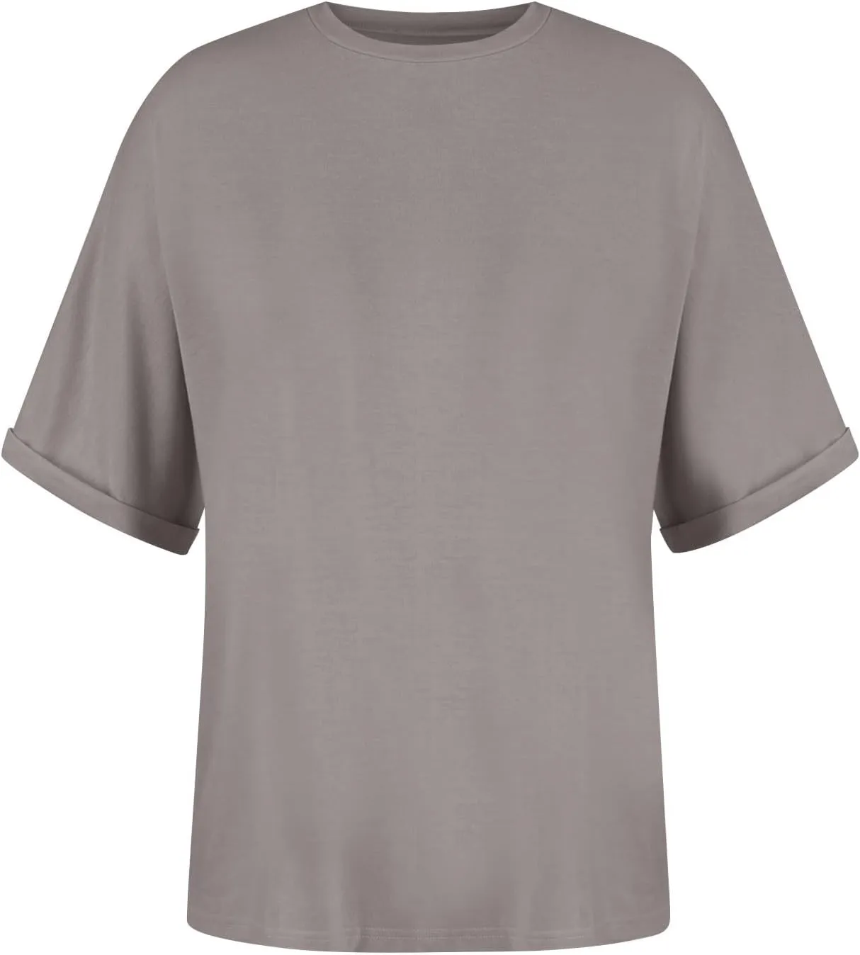 Women's Oversized T Shirts Short Sleeve Crewneck Solid Color Summer Tops Casual Loose Basic Tee Shirts Trendy Clothes