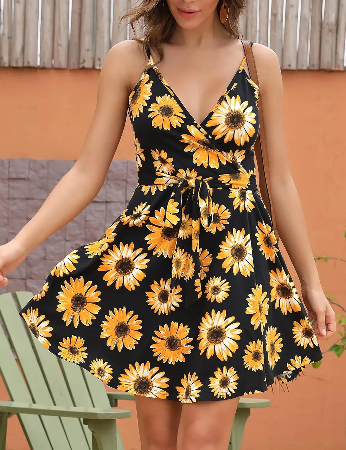 Women's Sexy Summer Mini Sun Dress Casual Cute Spaghetti Strap Short Fit Flare Sundress