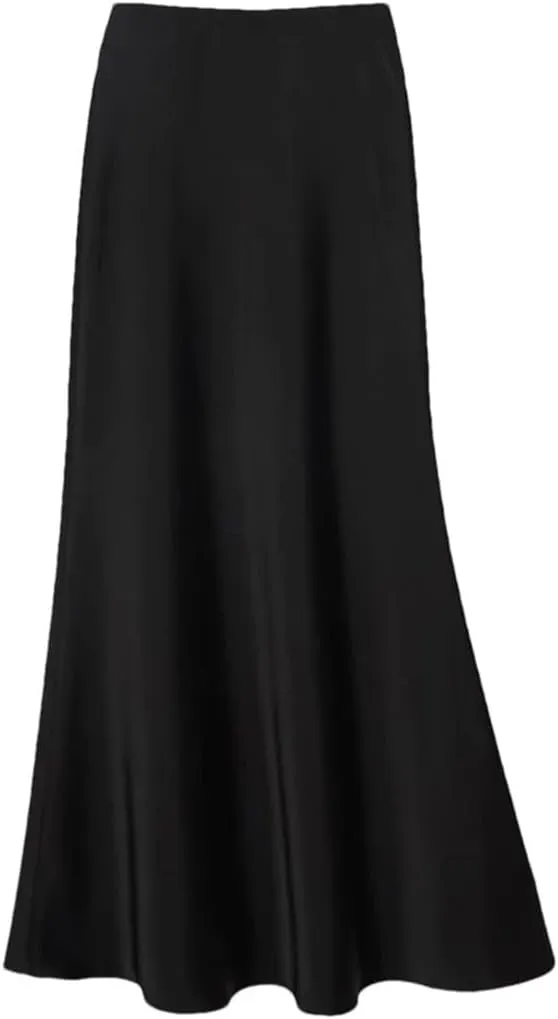 Women's Summer Party Long Skirts Women High Waist Elegant A-Line Maxi Skirts